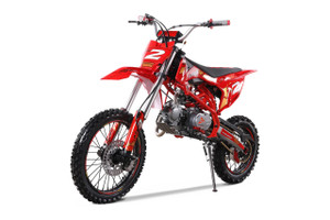 “2026 Denago MX2 125cc dirt bike red teen adult off-road bike manual 4-speed”
