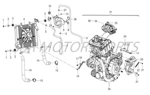 Engine Assembly for QJ Motor SRV550