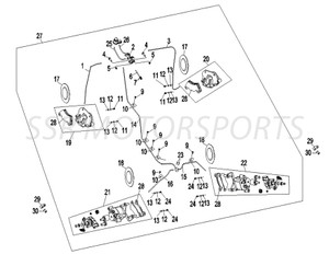 Complete Front & Rear Brake Assembly for SSR Bison 400U