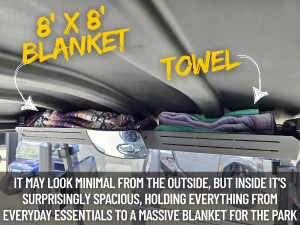 TEKO Overhead Storage Console with Magnetic LED Dome Light (Fits Turbo, Trophy Plus & Triumph)