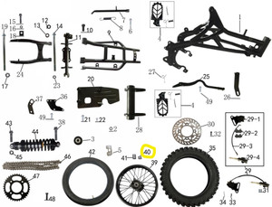 Rear Wheel Spacer Right Side for Denago MX2 / MX3