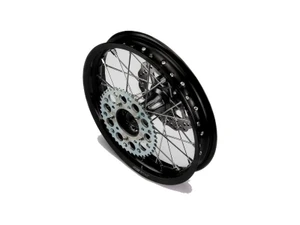 YCF 14" Rear Aluminum Wheel with Brake Rotor & Sprocket for Bigy Bikes (2024-2025) - (Black)