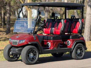 2027 Evolution D5 Ranger 4 Plus Flamenco Red lithium golf cart