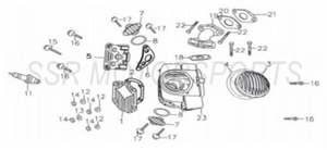RIGHT CYLINDER HEAD COVER GASKET SSR TR140 RIGHT CYLINDER HEAD COVER GASKET SSR TR140