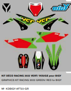 (01) RACING GRAPHIC KIT GREEN/RED (BIGY) 2022