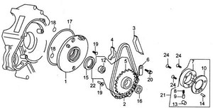 (03) STARTER CHAIN GUIDE (03) STARTER CHAIN GUIDE