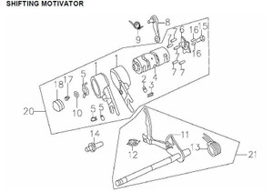 (21) SHIFTING ASSEMBLY (21) SHIFTING ASSEMBLY