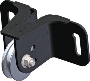 KFI Plow Fairlead Pulley for Synthetic Cable
NOTE: FOR SYNTHETIC CABLE USE ONLY!!
Multi Purpose Use
Fairlead mounted or push tube mounted.
Works on both UTV Push Tubes #106300 - #105635 and ATV Push Tubes #105000
12" Soft Strap #106470 reccomended to attach winch cable hook back to the machine.
For use with STANDARD size winches with a 4.875" bolt up pattern.
If your winch is a WIDE winch with a 6.60" bolt up pattern please see part #106465.
Replaces standard winch fairlead during plow season.
Provides larger 2-1/8” diameter roller for smoother cable movement when plowing compared to standard 7/8” rollers.
Roller has a curved cable groove to help eliminate cable flattening, which leads to snapped cables during the plowing season.
Eliminates potential cable kink due to small roller contact and abrupt angle rolls.
Multiple roller positions for different applications and cable angles. KFI Plow Fairlead Pulley for Synthetic Cable
NOTE: FOR SYNTHETIC CABLE USE ONLY!!
Multi Purpose Use
Fairlead mounted or push tube mounted.
Works on both UTV Push Tubes #106300 - #105635 and ATV Push Tubes #105000
12" Soft Strap #106470 reccomended to attach winch cable hook back to the machine.
For use with STANDARD size winches with a 4.875" bolt up pattern.
If your winch is a WIDE winch with a 6.60" bolt up pattern please see part #106465.
Replaces standard winch fairlead during plow season.
Provides larger 2-1/8” diameter roller for smoother cable movement when plowing compared to standard 7/8” rollers.
Roller has a curved cable groove to help eliminate cable flattening, which leads to snapped cables during the plowing season.
Eliminates potential cable kink due to small roller contact and abrupt angle rolls.
Multiple roller positions for different applications and cable angles.