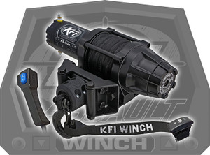 Winch Details:
Whether its on a winding trail, plowing snow or deep in the mud, a reliable winch is the most important accessory a rider can have.  Equip your ATV, UTV or SxS with a KFI WINCH and feel confident you can pull yourself out of any situation. This 5000lb ASSAULT Series winch features Synthetic Cable, Cable Hook Stopper, a dynamic and mechanical braking system, Water Resistant seals to keep the elements out, a standard 4-hole mounting design and a heavy duty all metal turn clutch.  It is also backed by a KFI Two Year Limited Lifetime Warranty.  The KFI AS-50x Assault Winch comes with everything you need other than an ATV model specific winch mount.  Everything shown is included along with detailed installation instructions and hardware to mount your winch to a model specific ATV winch mount. 
38' Synthetic Cable with 5' protective sheath and end loop #SYN23-S38
 
Also included is a Handheld 14' CordedRemote (ATV-HR) for those situations when you need to control your winch from a distance or dismounted from your machine.  This compact high quality remote offers a more reliable control than the other wireless options. Included is a socket plug and play wiring a system so that you can store your remotewhen not in use.
 
Take control of your winch with the included UTV Dash Rocker Switch (UTV-DRS-K). It comes with the switchand the wiring harness with the plug for easy install.The dash rocker also comes with a blue led light insideto light up your dash at night. This rocker switch allows youto control your winch with just the touch of your finger,never having to fully let go of your steering wheel.
 
The all New Heavy Duty Electric Contactor (AS-CONT) protects your ATV's electrical system and switches the power distribution of your winch that is controlled by your switches.
 
Included is our KFI Split Cable Hook Stopper (#ATV-SCHS) with the following benefits:
Eliminates wear and tear on your rollers from the hook with can cause cable wear.
Eliminates hook clatter from going down the trail.
Protects the winch motor and gears from pulling the cable in too far and bottoming out on the rollers.
Keeps tension on the hook to eliminate the cable becoming loose.
Also has slits designed in it to work as an anti-kick back for the cable if your cable was to snap.
Looks great.
Once you have one, everyone else that you ride with, will want one :)
 
AS-50 Specifications
Model	AS-50 Series
Rated Line Pull	5000 lbs.
Motor	12V DC, 1.22 hp Permanent Magnet
Gear Ratio	180:1
Gear/Transmission	All-metal Planetary Gear Drive
Brake	Dynamic and Mechanical
Clutch (free spooling)	All Metal Cam Activated Freespool
Drum Size	1.75" (D) x 3.19" (L)
Synthetic Cable	15/64" (D) x 38' (L) Smoke color
Fairlead	Multi-directional POM Roller
Control	Deluxe Dash-Mounted Dash-Rocker Control Switch and a Heavy Duty Corded Remote Switch
Winch Dimensions	13.9" L x 4.45" D x 4.76" H
Mount Plate	Fairlead Mount Only (A Model Specific Mount is necessary for your make and model ATV)
Mounting Bolt Pattern	3.00" x 4.875" (4-Hole)
Recommended Battery	12 Amp/hour minimum
Warranty	Two Year Limited Lifetime
Winch Weight	26.0 lbs. (complete kit) Winch Details:
Whether its on a winding trail, plowing snow or deep in the mud, a reliable winch is the most important accessory a rider can have.  Equip your ATV, UTV or SxS with a KFI WINCH and feel confident you can pull yourself out of any situation. This 5000lb ASSAULT Series winch features Synthetic Cable, Cable Hook Stopper, a dynamic and mechanical braking system, Water Resistant seals to keep the elements out, a standard 4-hole mounting design and a heavy duty all metal turn clutch.  It is also backed by a KFI Two Year Limited Lifetime Warranty.  The KFI AS-50x Assault Winch comes with everything you need other than an ATV model specific winch mount.  Everything shown is included along with detailed installation instructions and hardware to mount your winch to a model specific ATV winch mount. 
38' Synthetic Cable with 5' protective sheath and end loop #SYN23-S38
 
Also included is a Handheld 14' CordedRemote (ATV-HR) for those situations when you need to control your winch from a distance or dismounted from your machine.  This compact high quality remote offers a more reliable control than the other wireless options. Included is a socket plug and play wiring a system so that you can store your remotewhen not in use.
 
Take control of your winch with the included UTV Dash Rocker Switch (UTV-DRS-K). It comes with the switchand the wiring harness with the plug for easy install.The dash rocker also comes with a blue led light insideto light up your dash at night. This rocker switch allows youto control your winch with just the touch of your finger,never having to fully let go of your steering wheel.
 
The all New Heavy Duty Electric Contactor (AS-CONT) protects your ATV's electrical system and switches the power distribution of your winch that is controlled by your switches.
 
Included is our KFI Split Cable Hook Stopper (#ATV-SCHS) with the following benefits:
Eliminates wear and tear on your rollers from the hook with can cause cable wear.
Eliminates hook clatter from going down the trail.
Protects the winch motor and gears from pulling the cable in too far and bottoming out on the rollers.
Keeps tension on the hook to eliminate the cable becoming loose.
Also has slits designed in it to work as an anti-kick back for the cable if your cable was to snap.
Looks great.
Once you have one, everyone else that you ride with, will want one :)
 
AS-50 Specifications
Model	AS-50 Series
Rated Line Pull	5000 lbs.
Motor	12V DC, 1.22 hp Permanent Magnet
Gear Ratio	180:1
Gear/Transmission	All-metal Planetary Gear Drive
Brake	Dynamic and Mechanical
Clutch (free spooling)	All Metal Cam Activated Freespool
Drum Size	1.75" (D) x 3.19" (L)
Synthetic Cable	15/64" (D) x 38' (L) Smoke color
Fairlead	Multi-directional POM Roller
Control	Deluxe Dash-Mounted Dash-Rocker Control Switch and a Heavy Duty Corded Remote Switch
Winch Dimensions	13.9" L x 4.45" D x 4.76" H
Mount Plate	Fairlead Mount Only (A Model Specific Mount is necessary for your make and model ATV)
Mounting Bolt Pattern	3.00" x 4.875" (4-Hole)
Recommended Battery	12 Amp/hour minimum
Warranty	Two Year Limited Lifetime
Winch Weight	26.0 lbs. (complete kit)
