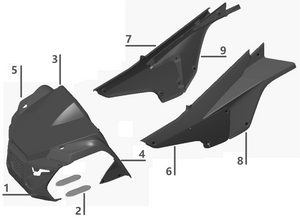 (01) Hammerhead Mudhead SE Lower Hood Plastic (Black) (01) Hammerhead Mudhead SE Lower Hood Plastic (Black)