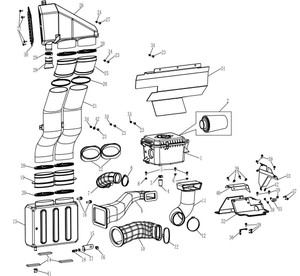 2023 Aodes Desertcross 1000-6 HVAC (Venting Intake & Exhaust System-Air Box)