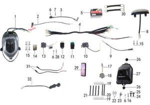 (08) Tao Rock 110 Tail Light Wiring Harness (08) Tao Rock 110 Tail Light Wiring Harness