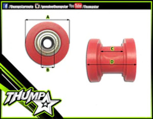 7502 | Chain Roller- RED 7502 | Chain Roller- RED