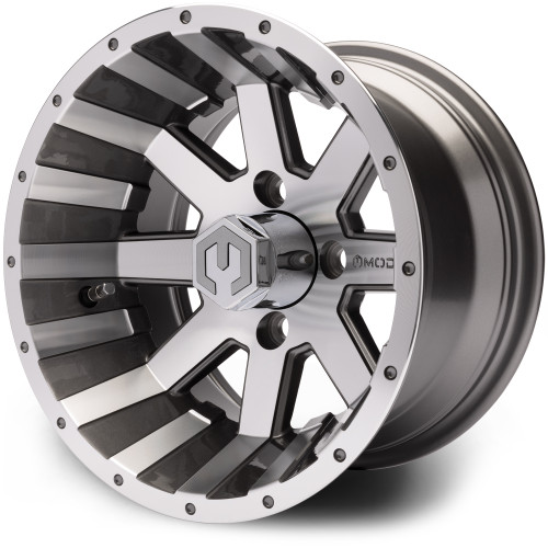 MODZ Assault Gunmetal 12" Golf Cart Wheel