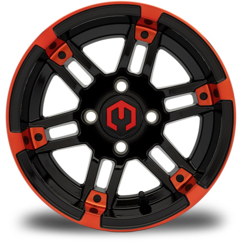 MODZ Aftershock Red & Black 12" Golf Cart Wheel