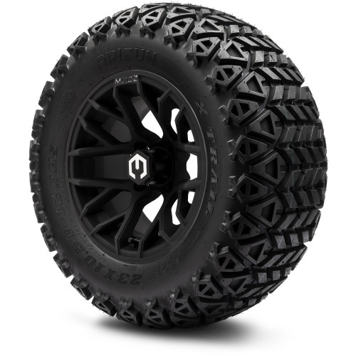 MODZ 12" Matrix Matte Black Wheels & Off-Road Tires Combo