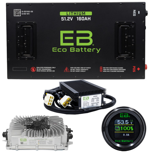 Eco Lithium Battery Complete Bundle for Club Car Precedent (09-Up) 51.2V 160Ah
