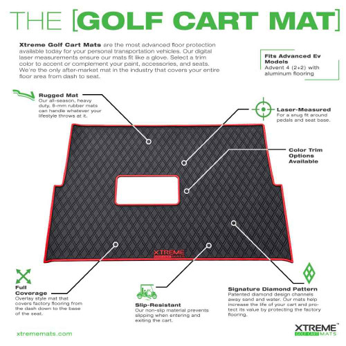 Advanced EV Advent 2 / Advent 4 Golf Cart Floor Mat