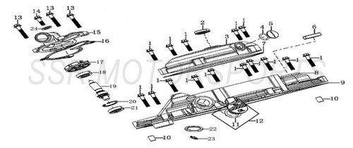 (SR250S) Full Engine Parts Schematics (2016-2018)