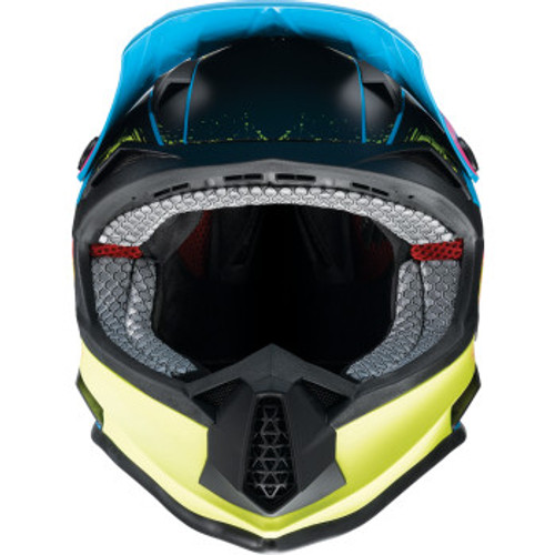 Z1R Youth F.I. Helmet - Fractal - MIPS - Matte Blue/Hi-Viz