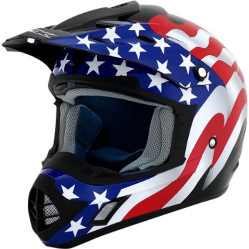 AFX FX-17 Helmet - Flag - Black