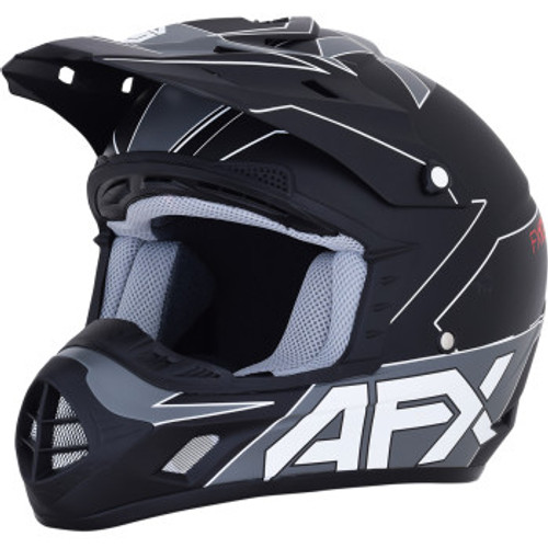 AFX FX-17 Helmet - Aced - Matte Black/White