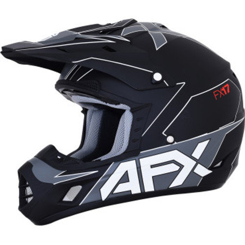 AFX FX-17 Helmet - Aced - Matte Black/White
