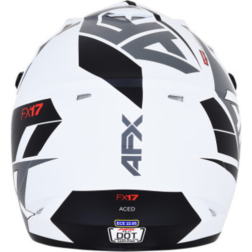 AFX FX-17 Helmet - Aced - Matte White/White