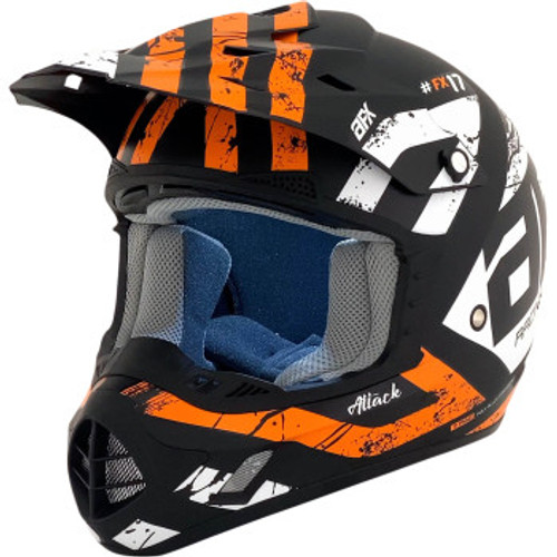 AFX FX-17 Youth Helmet - Attack - Matte Black/Orange