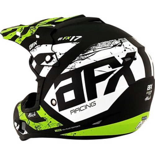 AFX FX-17 Youth Helmet - Attack - Matte Black/Green