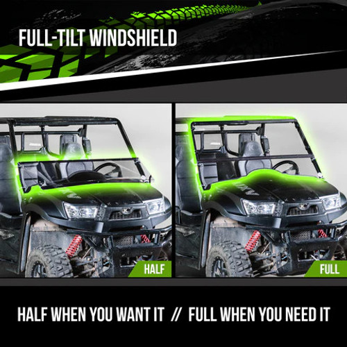 TERRARIDER KYMCO 700I (2018+) 2 & 4 SEATER TILTING UTV WINDSHIELD - SCRATCH RESISTANT 3/16”