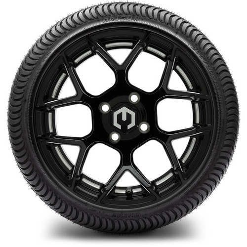 MODZ 14" Renegade Glossy Black with Ball Mill Wheels & Street Tires Combo
