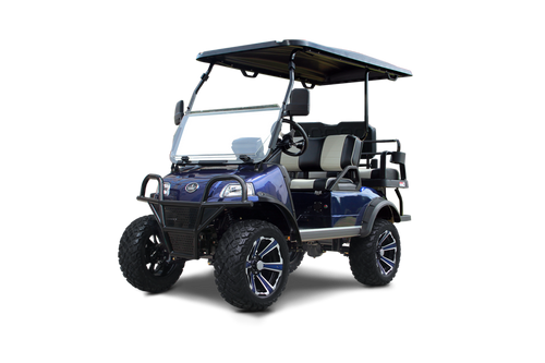 2024 Evolution Classic Forester 4 Plus Lithium Ion Battery Golf Cart For Sale (Portimao Blue) "Limited Edition"