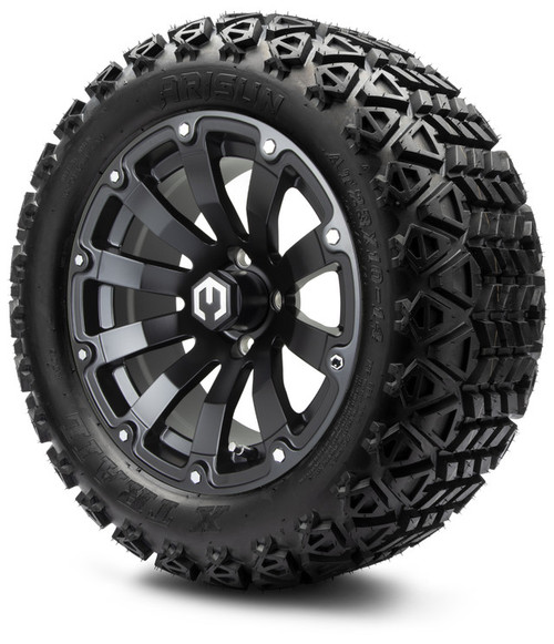 MODZ 14" Bomber Matte Black Wheels & Off-Road Tires Combo