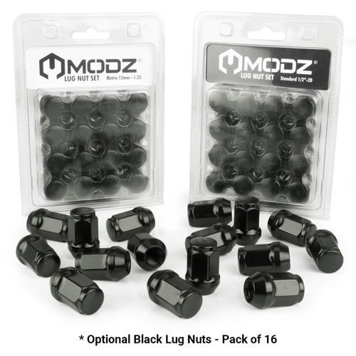 MODZ 14" Mauler Glossy Black and Blue with Ball Mill Wheels & Off-Road Tires Combo