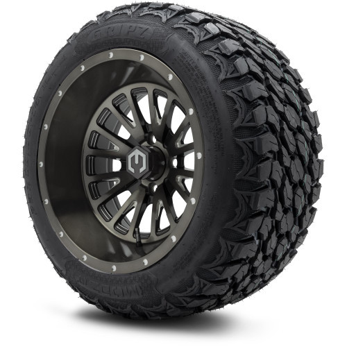 MODZ 14" Assassin Brushed Gunmetal with Ball Mill Wheels & Off-Road Tires Combo