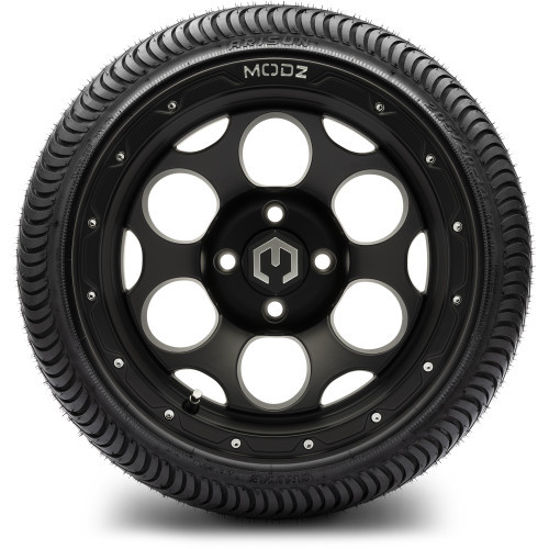 MODZ 14" Militia Matte Black Wheels & Street Tires Combo