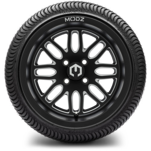 MODZ 14" Mayhem Matte Black with Ball Mill Wheels & Street Tires Combo