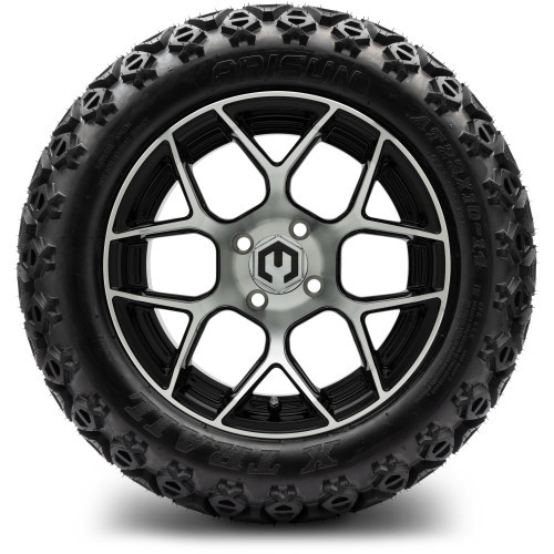 MODZ 14" Renegade Machined Black Wheels & Off-Road Tires Combo