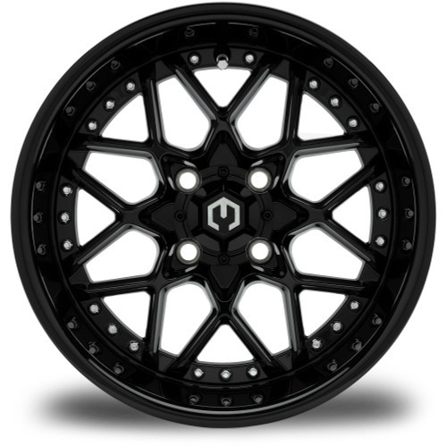 MODZ Formula Glossy Black 14" Golf Cart Wheel