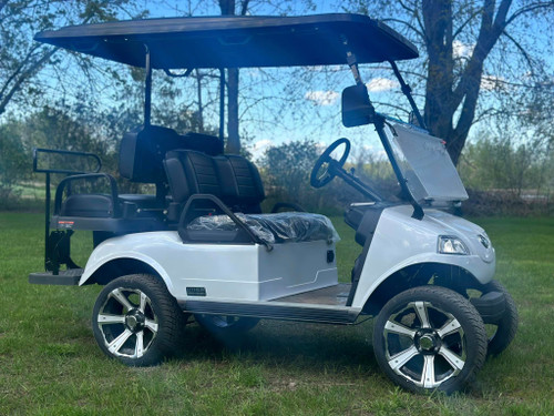 2024 Evolution Classic 4 Plus Lithium Ion Battery Golf Cart For Sale (Pearl White) "Limited Edition"