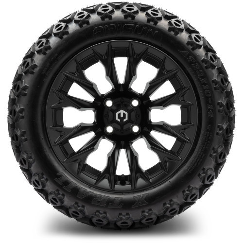 MODZ 14" Falcon Matte Black Wheels & Off-Road Tires Combo