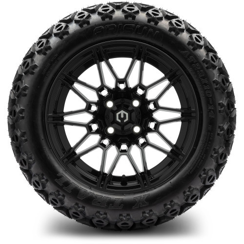 MODZ 14" Galaxy Glossy Black Wheels & Off-Road Tires Combo