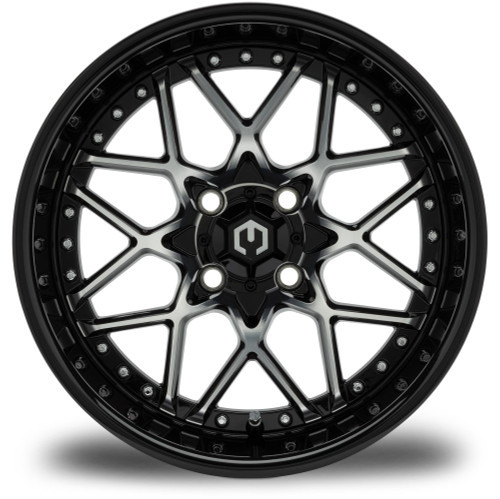 MODZ Formula Machined Black 15" Golf Cart Wheel