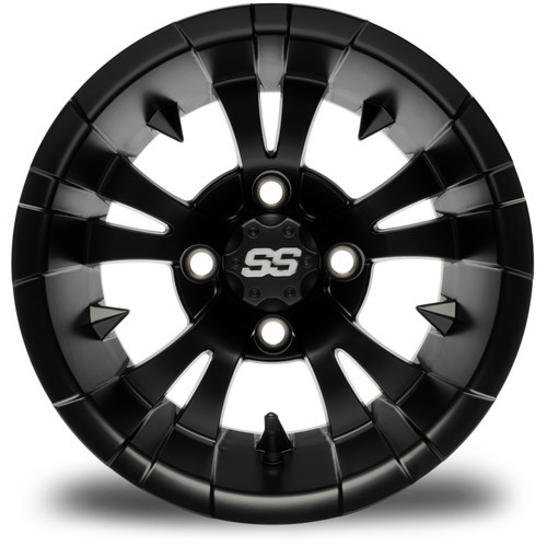 MODZ Vampire Matte Black 12" Golf Cart Wheel