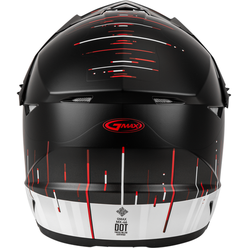 GMAX YOUTH MX-46Y FREQUENCY OFFROAD HELMET MATTE BLACK/WHITE YM (Free Shipping)