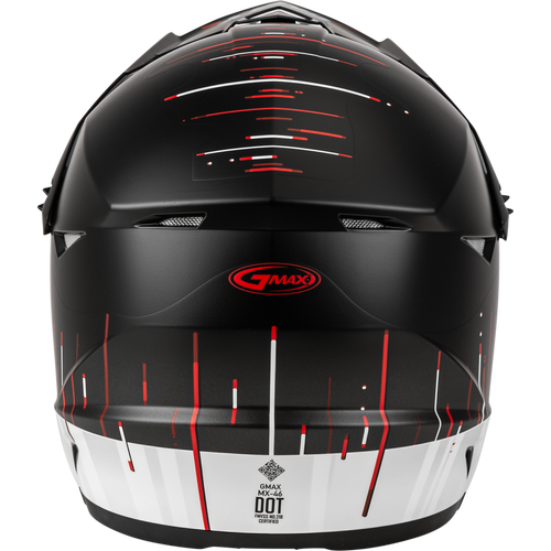 GMAX MX-46 FREQUENCY OFF-ROAD HELMET MATTE BLACK/WHITE SM (Free Shipping)