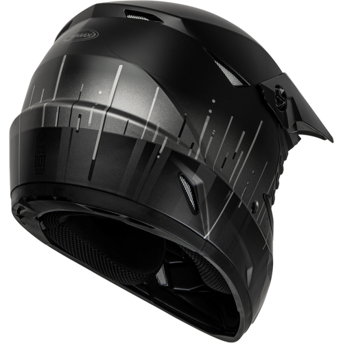 GMAX MX-46 FREQUENCY OFF-ROAD HELMET MATTE BLACK/GREY SM (Free Shipping)