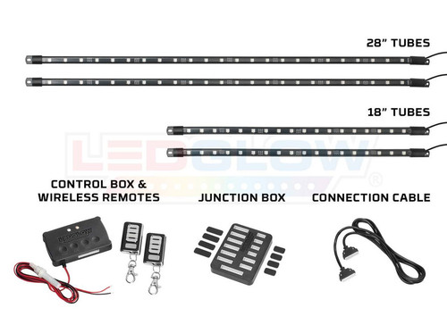 Million Color Expandable LED 4-Seater Golf Cart Underbody Lighting Kit