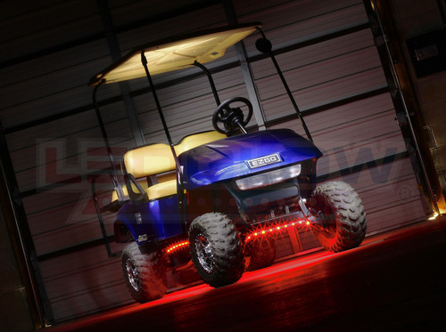 4pc Red LED Golf Cart Underbody Lighting Kit